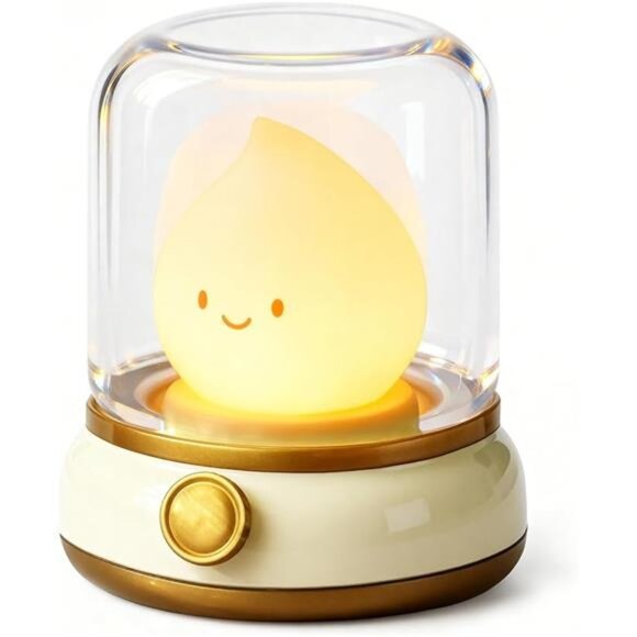Smiley Night Light for Baby Nursery Rechargeable Silicone Kids Toddler Lamp Gift - Picture 7 of 7